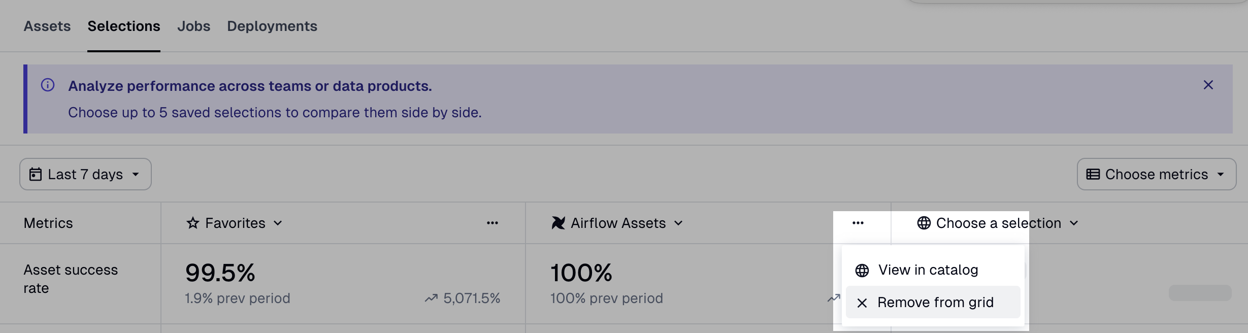 Remove selection from grid